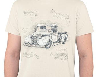 Camiseta de camión vintage, camiseta gráfica clásica de camioneta, camiseta retro de camión de granja, regalo para amantes de los camiones antiguos, camiseta rústica americana