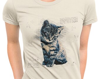 Camiseta vintage de gatitos, camiseta con estampado de gato adorable, camiseta retro para amantes de los gatos, regalo para amantes de los gatitos, camiseta estética para mascotas