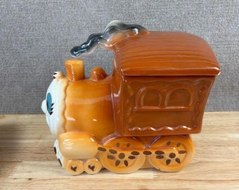 Barattolo per biscotti Sierra Vista con coperchio multicolore Happy Train Choo Choo Vintage