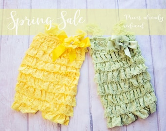 Lace Romper, Easter Outfit, First Easter Outfit, Yellow Easter Outfit, Apple Green Lace Romper, Lace Romper, 1st Easter Outfit, Lace Romper,