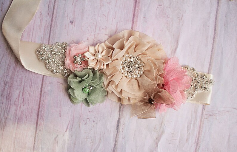 flower girl sash for bridal shower