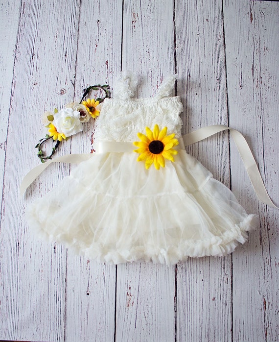 sunflower dresses for flower girl