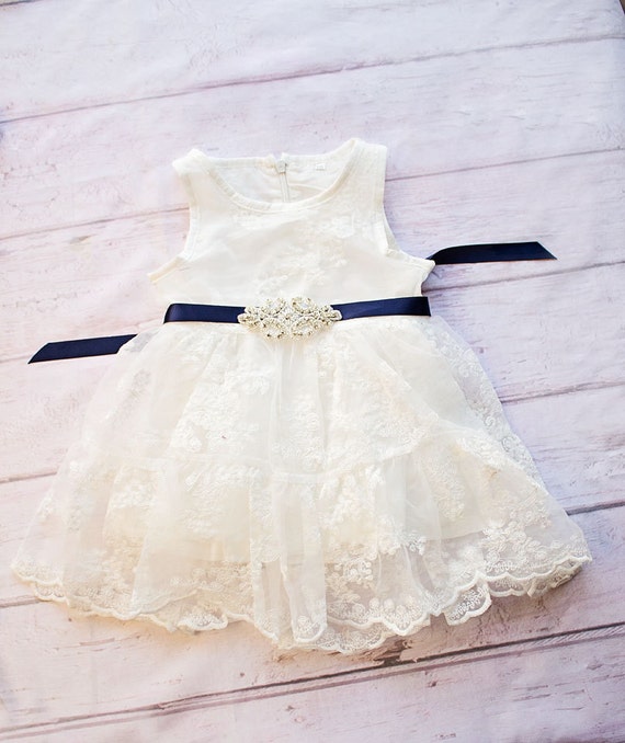 rustic white lace dress