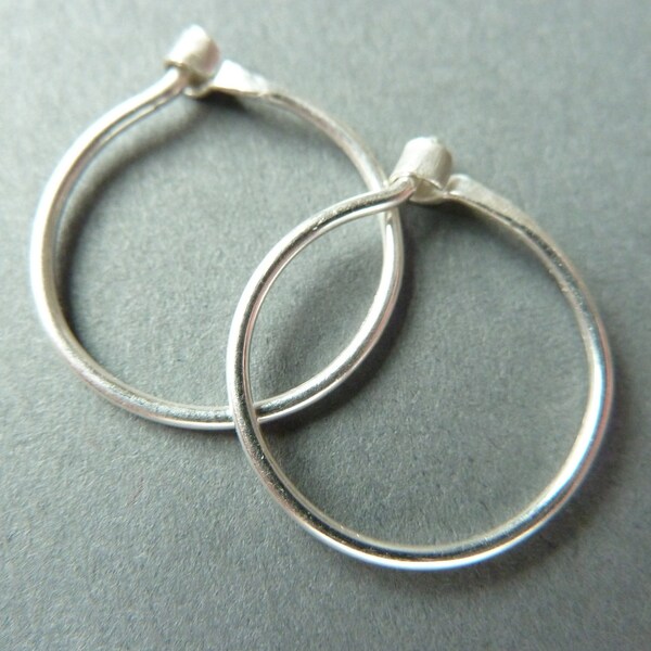 Everyday Sterling Silver Hoop Earrings, Small Silver hoops