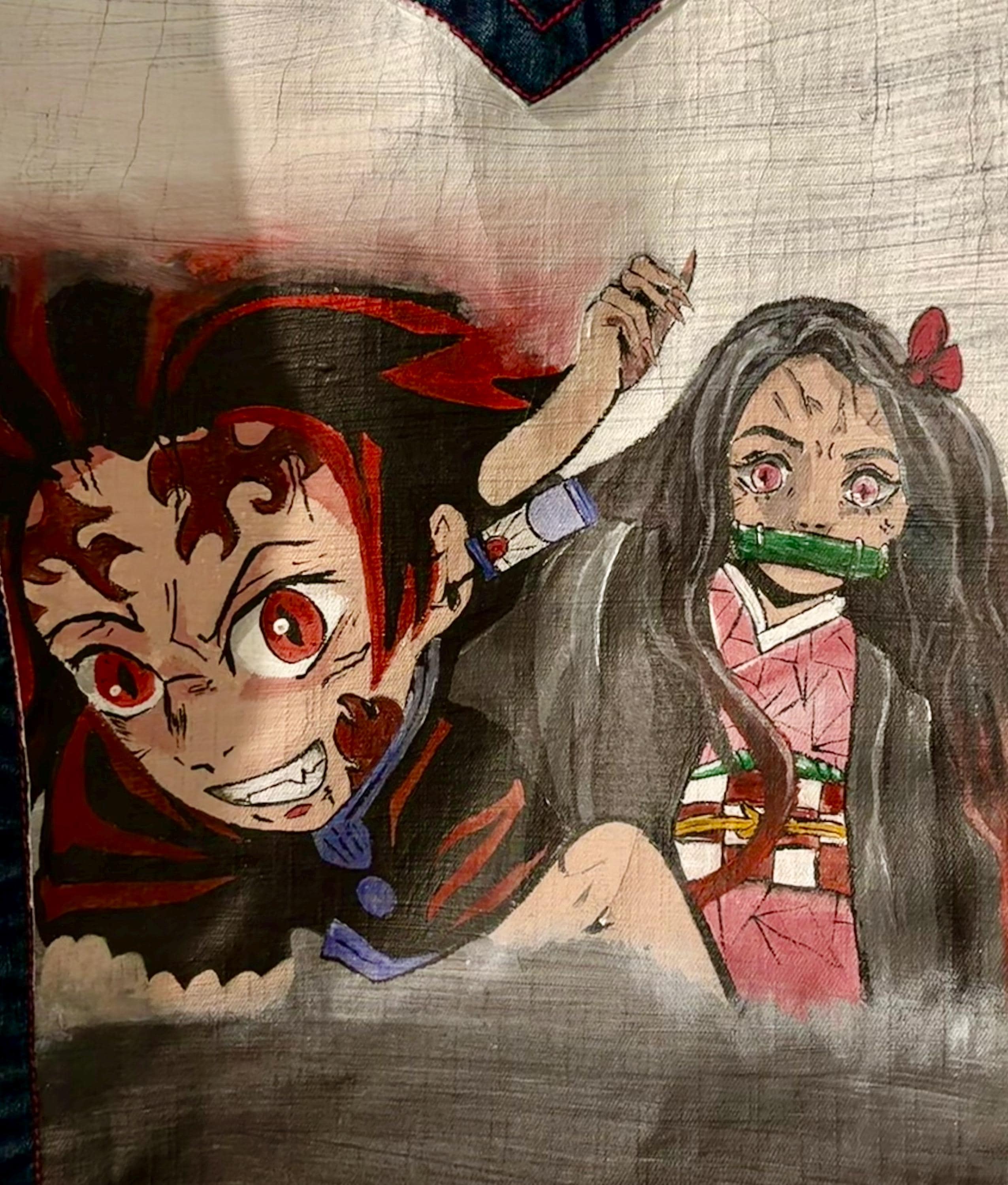Demon Slayer Denim Jacket - Etsy