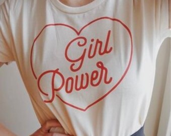 GIRL POWER - Women's Tee - Revolution - Girl Power Shirt- Natural White - Organic T-Shirt - Women's March - Feminist Tee Shirt