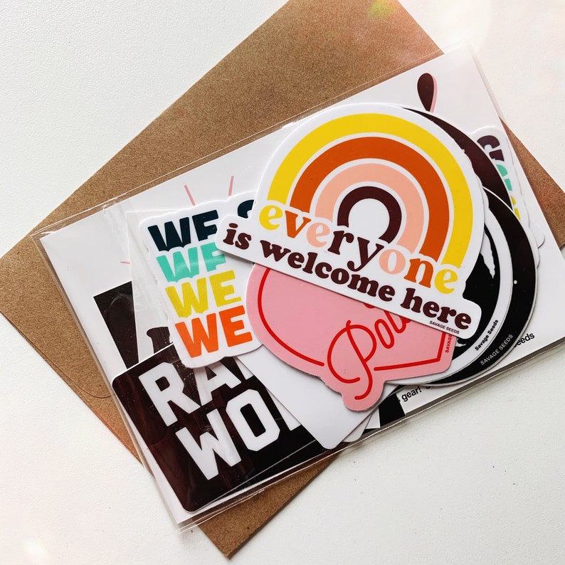 Everyone is Welcome Here. Vinyl Sticker - Etsy