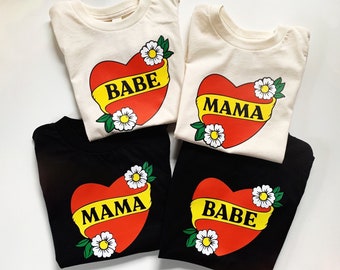 BABE HEART and MAMA heart - kids