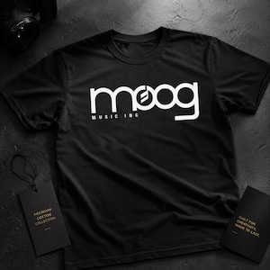 Moog-logotyp T-shirt | Synthesizer-musiktröja, elektronisk musikkläder