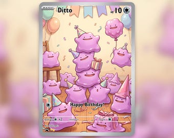 Ditto Happy Birthday Party Custom Card! Hand Made!