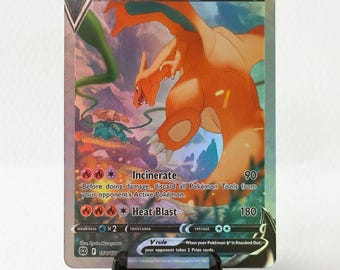 Charizard V 154 SIR English • Handmade PROXY • with TEXTURE • Brilliant Stars