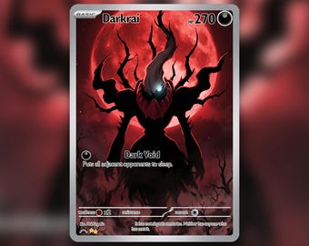 Red Moon Darkrai Custom Spooky Halloween Card