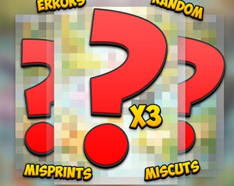 MYSTERY Pokemon 3 Card Pack Misprint Miscut SECONDS Custom Cards! Hand Made!