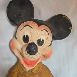 Vintage Walt Disney Mickey Mouse Foam Doll Bend-a-Twist 18" Plush - Very Rare! image 3