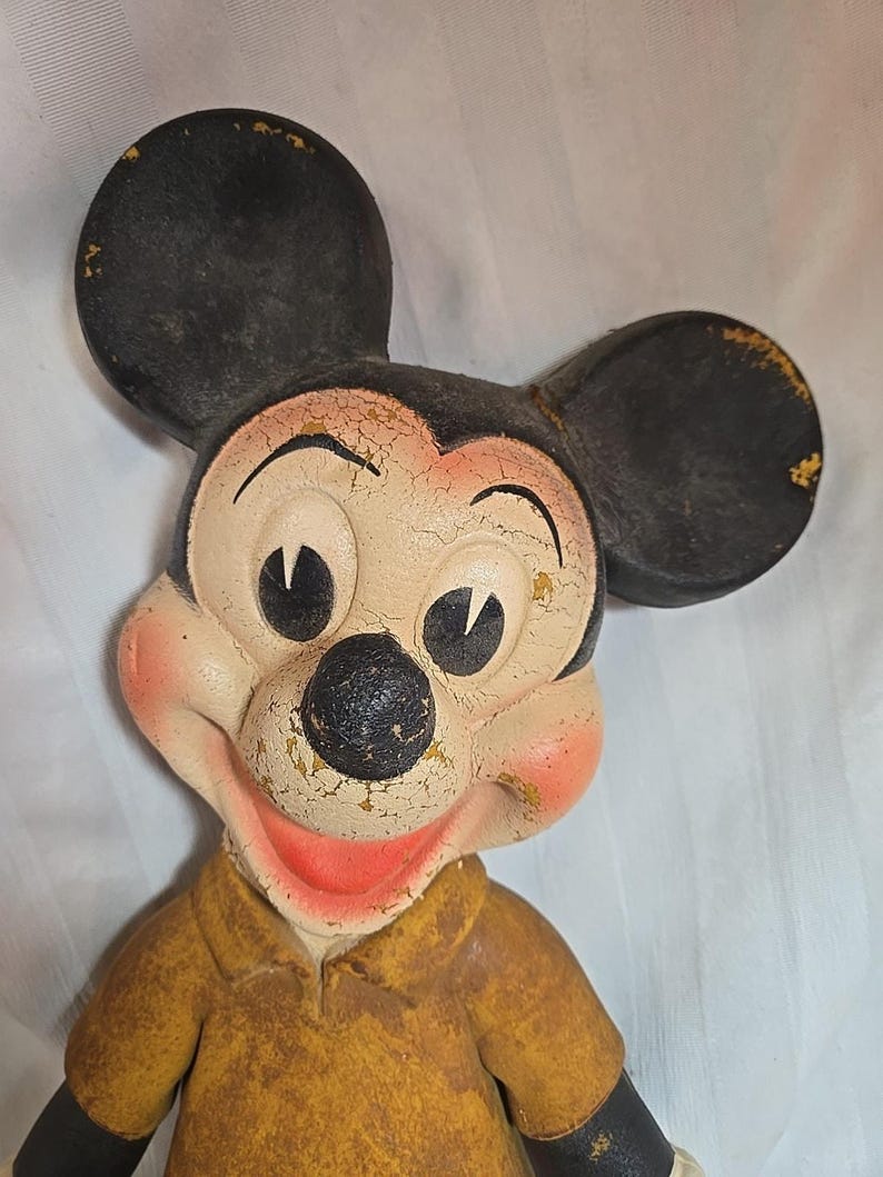 Vintage Walt Disney Mickey Mouse Foam Doll Bend-a-Twist 18" Plush - Very Rare! image 3