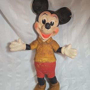 Vintage Walt Disney Mickey Mouse Foam Doll Bend-a-Twist 18" Plush - Very Rare! image 2