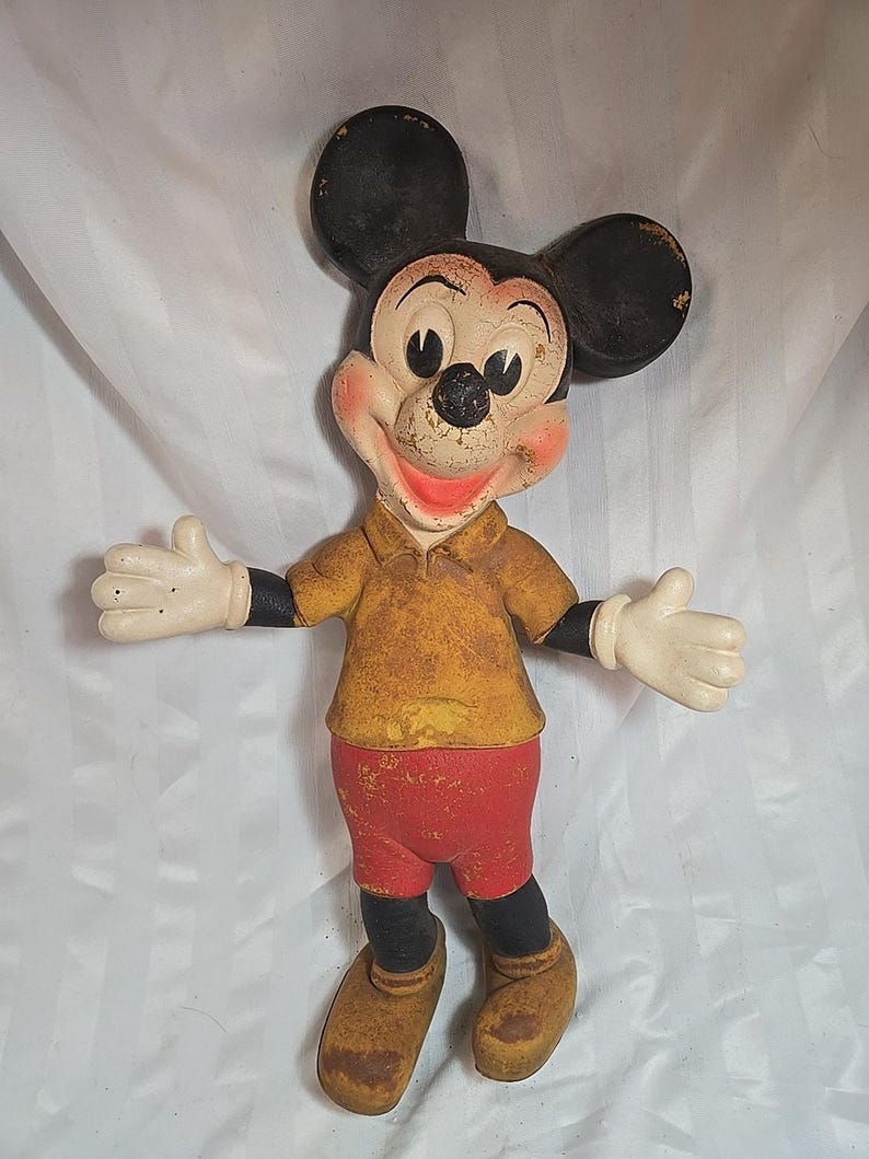 Vintage Walt Disney Mickey Mouse Foam Doll Bend-a-Twist 18" Plush - Very Rare! image 2