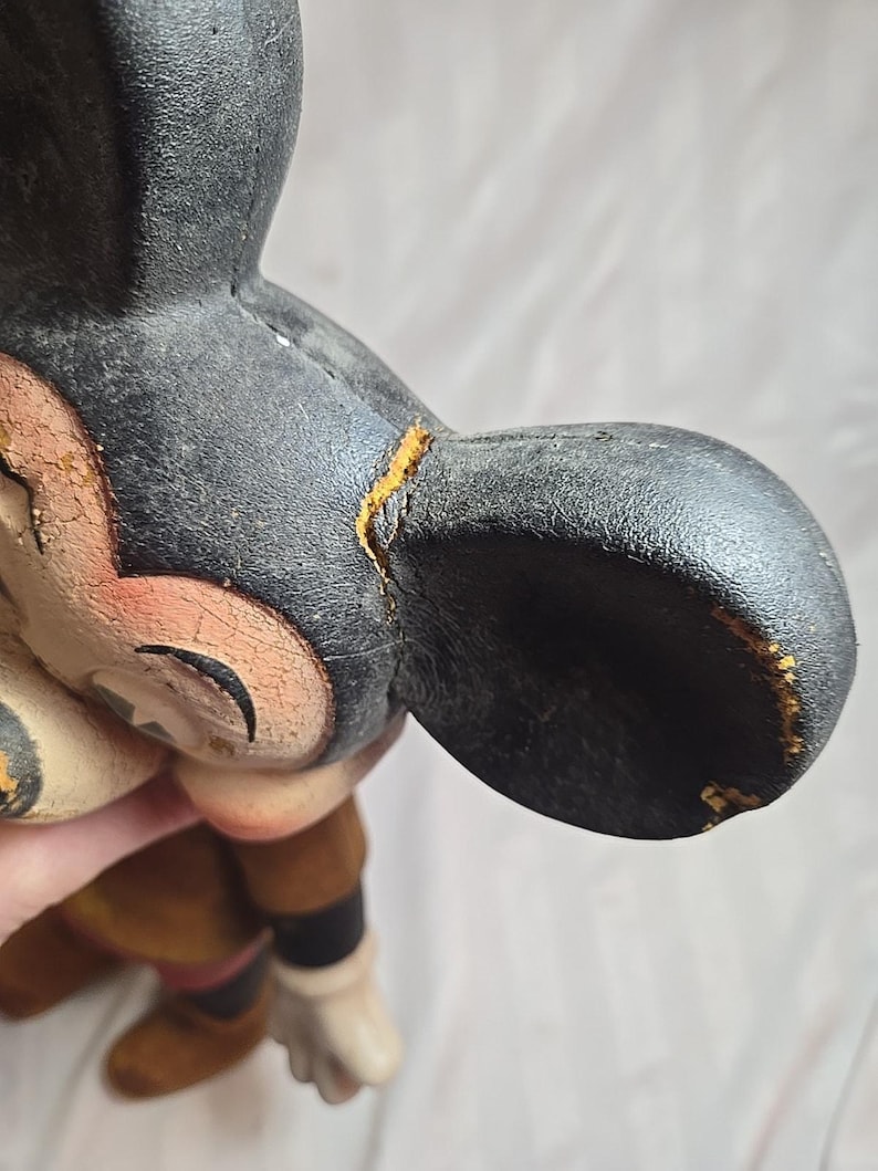 Vintage Walt Disney Mickey Mouse Foam Doll Bend-a-Twist 18" Plush - Very Rare! image 6
