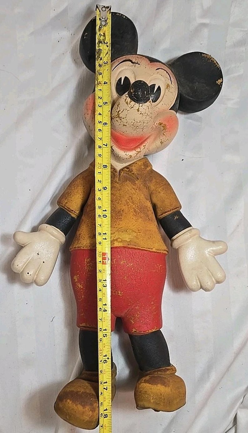 Vintage Walt Disney Mickey Mouse Foam Doll Bend-a-Twist 18" Plush - Very Rare! image 14