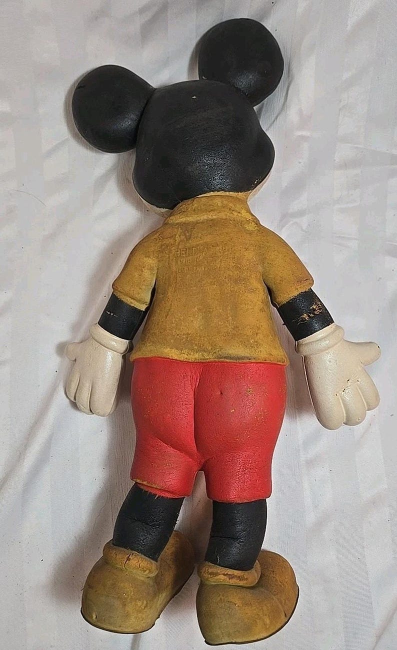 Vintage Walt Disney Mickey Mouse Foam Doll Bend-a-Twist 18" Plush - Very Rare! image 9