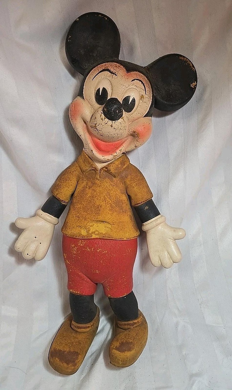 Vintage Walt Disney Mickey Mouse Foam Doll Bend-a-Twist 18" Plush - Very Rare! image 1