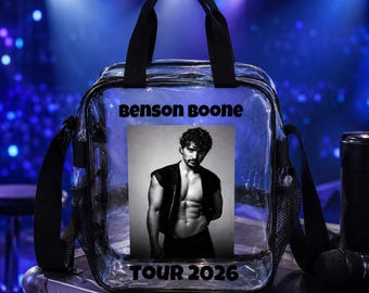 Benson Boone Wanted Man Tour 2026 Clear Bag, Stadium Approved Crossbody Purse (Waterproof PVC)