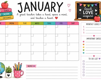 Ready-to-Use 12-Month Calendar