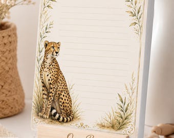 Golden Safari Cheetah Notepad