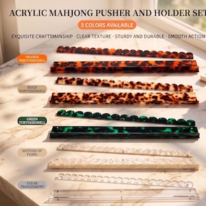 Mahjong-skjutare och hållare i akryl | Moderna Mahjong-tillbehör | Val av 10 färger