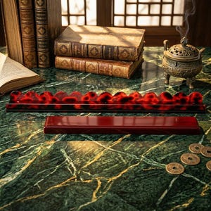 Sköldpaddsskalsfärgad Mahjong-ställning i akryl med påskjutare | Modernt spelkvällstillbehör