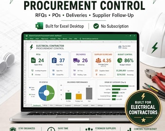Projektmangement Excel Vorlage, Bestandsverfolger, Lieferantenverfolger, Bestellformular, Budgettabelle