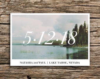 minimalist redwoods postcard save the date modern woods etsy postcard save the dates