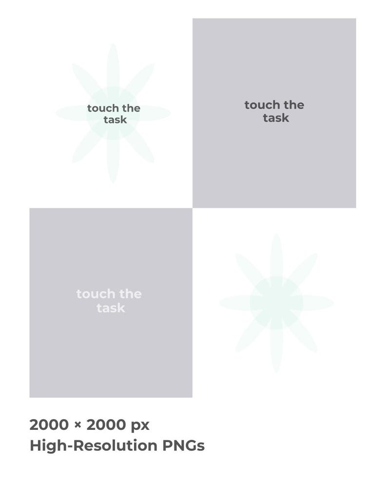 Touch the Task • Poster + PNG Cue Bundle • Wall Art • Digital Sticker ...