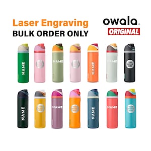 Personalized Owala Freesip 24 oz Genuine Owala with Laser engraving, Owala FreeSip Water Bottle: Custom Laser Engraved. Cooperates Bottles.