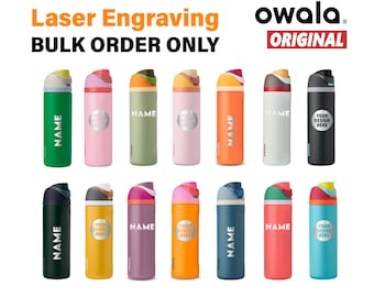 Personalized Owala Freesip 24 oz Genuine Owala with Laser engraving, Owala FreeSip Water Bottle: Custom Laser Engraved. Cooperates Bottles.