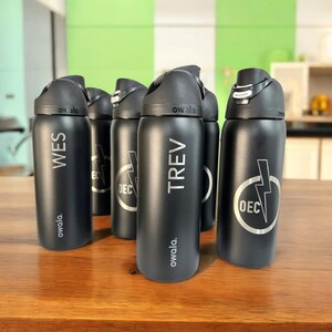 Personalized Owala FreeSip Water Bottle 40 oz for Staff Appreciation Swag Corporate Gift Bulk Personalized Business Logo Thermos