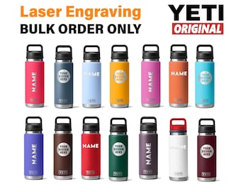 Personalized YETI Rambler Water Bottles 36 oz Genuine with engraving, YETI Rambler Water Bottle: Custom Laser Engraved. Cooperates Bottles.