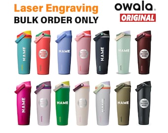 Customized Owala FreeSip Sway Tumbler 30 oz Genuine with engraving, Owala FreeSip Water Bottle: Custom Laser Engraved. Cooperates Bottles.