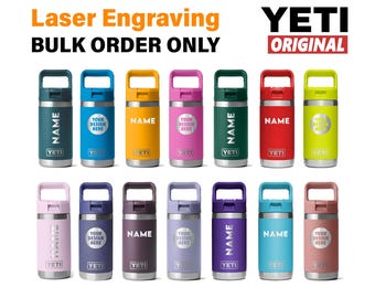 Custom YETI Rambler 2.0 Water Bottles 12 oz Genuine with engraving, YETI Rambler Water Bottle: Custom Laser Engraved. Cooperates Bottles.