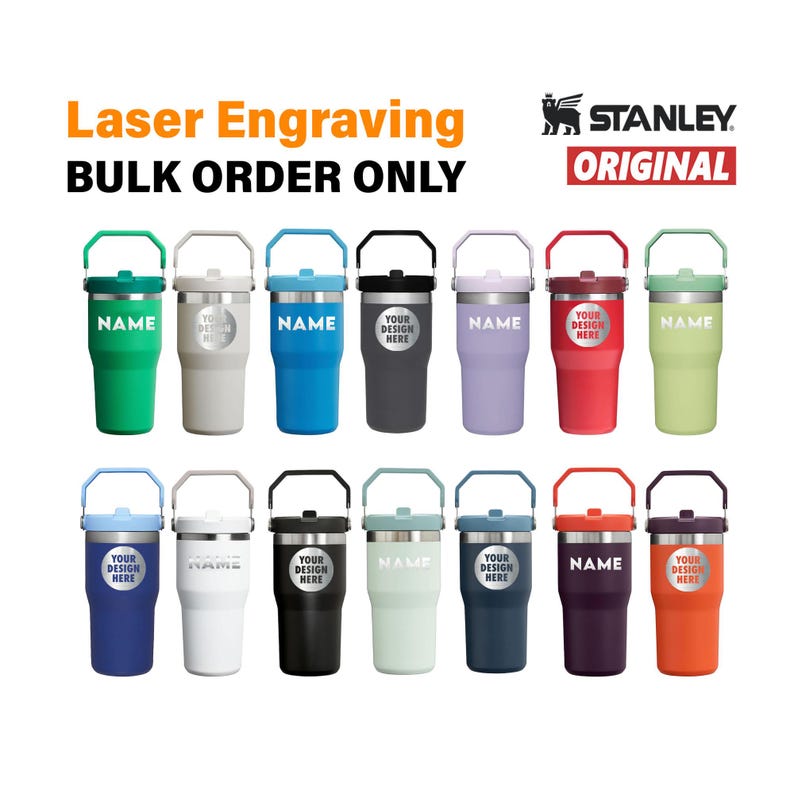 Personalized Stanley IceFlow 20 oz Straw Tumbler, Engraved Insulated Cup, Custom Travel Mug, Hydration Bottle, Gift for Him or Her