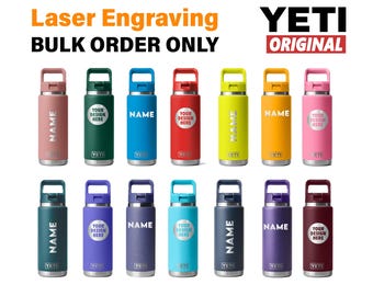 Custom YETI Rambler 2.0 Water Bottles 26 oz Genuine with engraving, YETI Rambler Water Bottle: Laser Engraved. Cooperates Bottles.