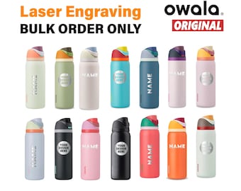 Custom Owala FreeSip Water Bottle 40 oz for Staff Appreciation Swag Corporate Gift Bulk Personalized Business Logo Thermos