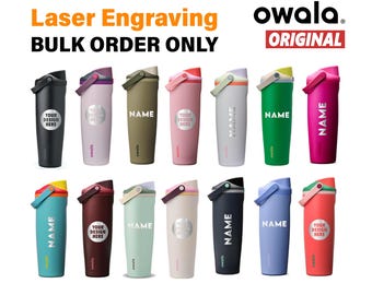 Customized Owala FreeSip Sway Tumbler 40 oz Genuine with engraving, Owala FreeSip Water Bottle: Custom Laser Engraved. Cooperates Bottles.