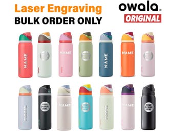 Personalized Owala FreeSip Water Bottle 32 oz Genuine with engraving, Owala FreeSip Water Bottle: Custom Laser Engraved. Cooperates Bottles.