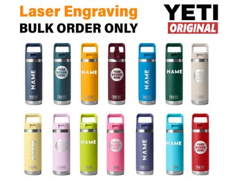 Custom YETI Rambler 2.0 Water Bottles 18 oz Genuine with engraving, YETI Rambler Water Bottle: Custom Laser Engraved. Cooperates Bottles.