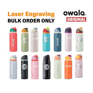 Personalized Owala FreeSip Water Bottle 40 oz for Staff Appreciation Swag Corporate Gift Bulk Personalized Business Logo Thermos
