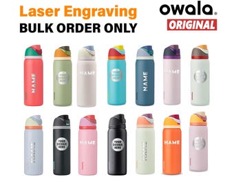 Personalized Owala FreeSip Water Bottle 40 oz for Staff Appreciation Swag Corporate Gift Bulk Personalized Business Logo Thermos