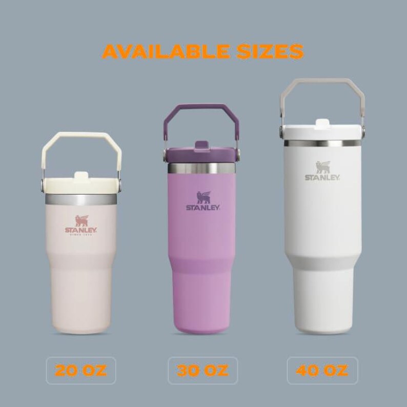 Personalized Stanley IceFlow 20 oz Straw Tumbler, Engraved Insulated Cup, Custom Travel Mug, Hydration Bottle, Gift for Him or Her