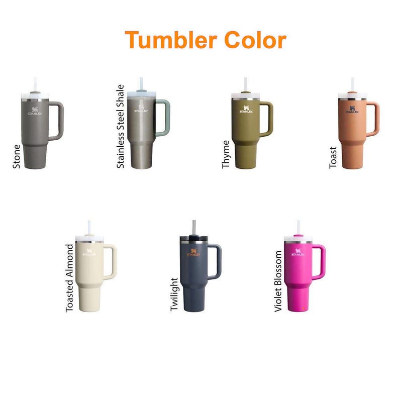 Custom Stanley 40oz Quencher Flip Straw Bottle | Stainless Steel Tumbler | Laser Engraved Travel Cup | Gift for Friend, best for Gym