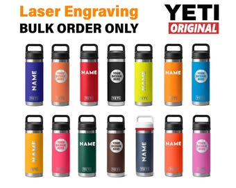 Personalized YETI Rambler Water Bottles 18 oz Genuine with engraving, YETI Rambler Water Bottle: Custom Laser Engraved. Cooperates Bottles.